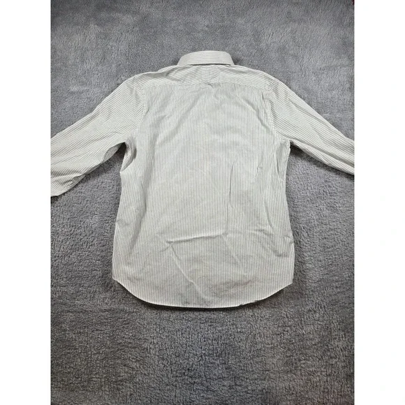 EXPRESS Men's Striped Button Down Long Sleeve Dress Shirt - Picture 7 of 9